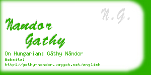 nandor gathy business card